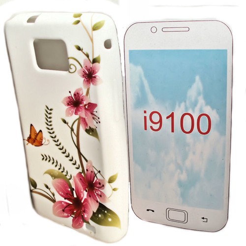 Design No. 5 Silikon TPU Handy Hülle Cover Case für Samsung i9100 Galaxy S2 - Picture 2 of 2