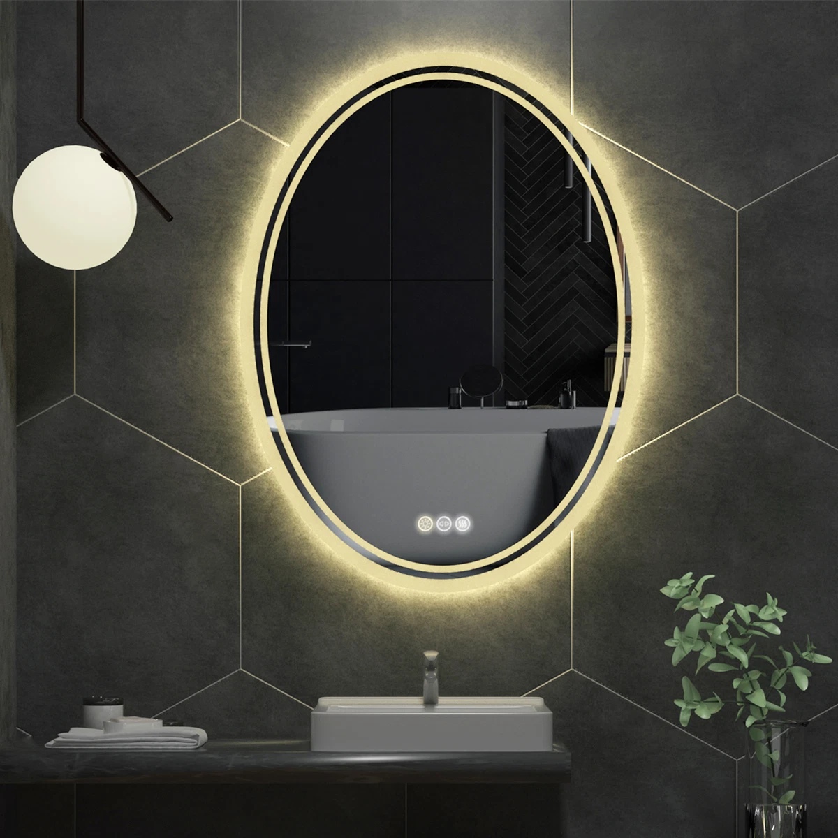 Illuminated wall mirror deals