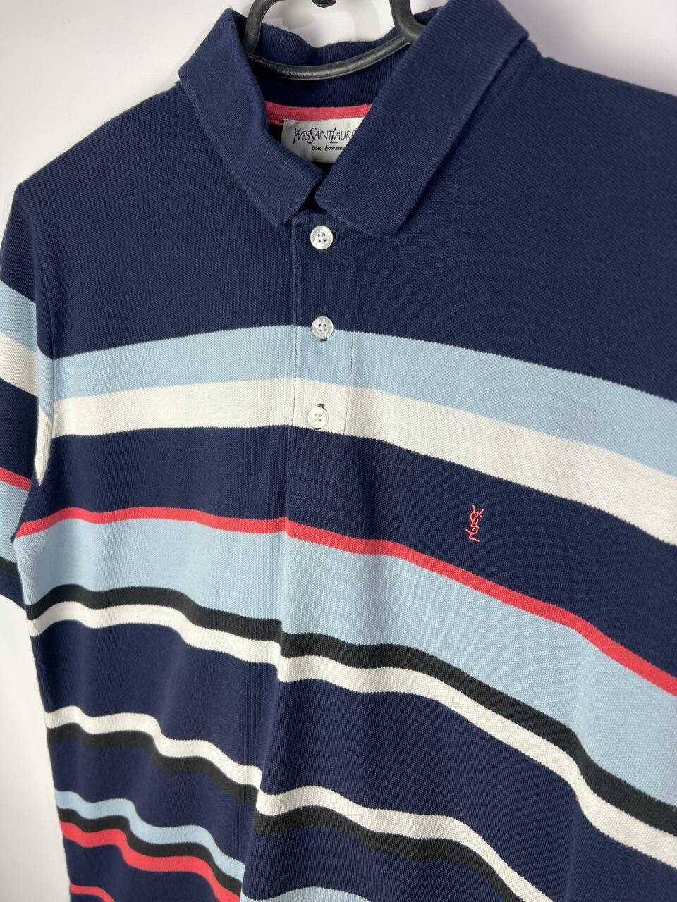 SAINT LAURENT T shirt vintage streetwear Y2K Yves saint lauren a righe