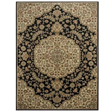 Home Dynamix Royalty Medallion Traditional Area Rug, Black/Ivory, 5'2"x7'2"