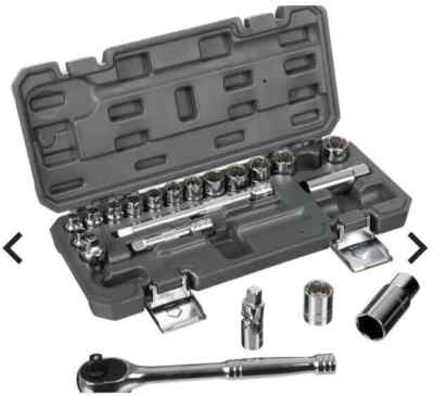 Halfords 3/8'' Antrieb metrisch 21-teilig Steckschlüsselsatz 72 Zähne Ratsche