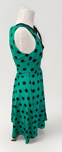 Vintage Alannah Hill Green Polka Dot Pinky Swear Dress-Cute-Comfy-Formal-Size 8 - Picture 7 of 14