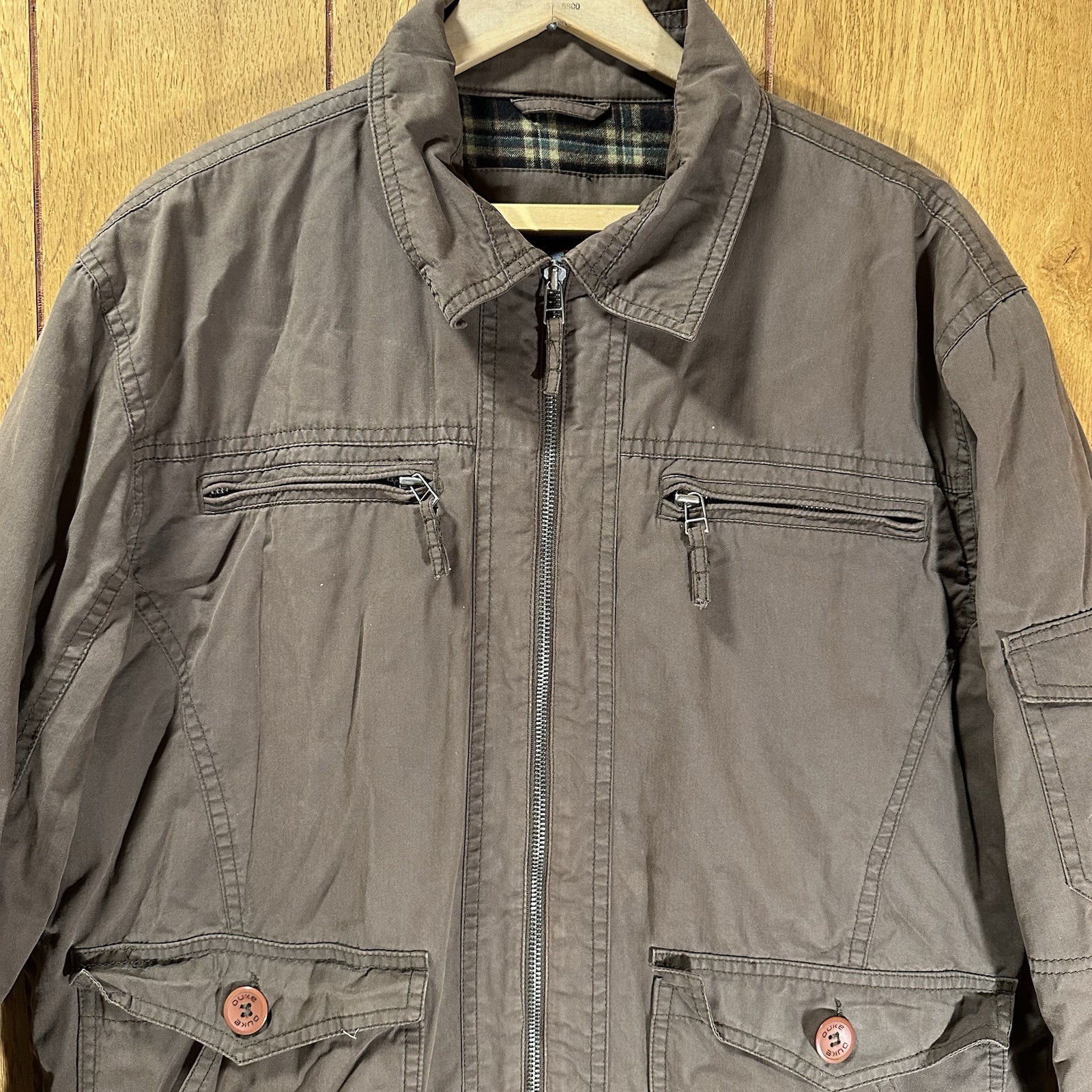 Casual Essentials DUKE Brown Collared Utility Jac… - image 2