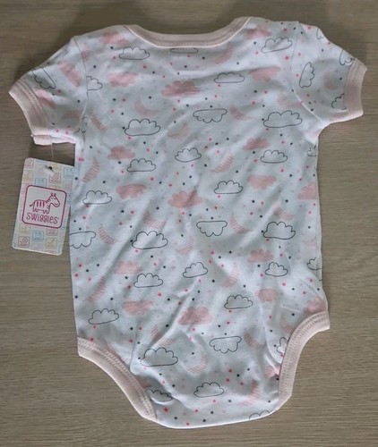 (6) Stück Größe 3-6 Monate Mädchen Body Anzug Paket Rosa Prinzessin Elefanten Mond Zwillinge - Bild 9 von 13