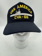 USS America CVA-66 Aircraft Carrier Navy Veteran Ball Cap Hat Made in USA