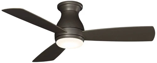 44" Fanimation Hugh Matte Greige Wet Rated LED Hugger Fan with Remote - Picture 2 of 4