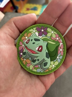 3D - Klettie Bisasam Pokemon z.B Ergobag Pokemon Pokeball Patchies
