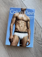 NIB Vintage Calvin Klein Men's Bold Hip Brief Black Large U8901