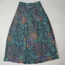 Vintage Jack Frost Woolen Wear Size 4 Women's Fall Floral Pattern Skirt Lined