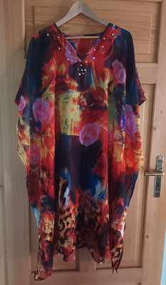 Strandkleid, Tunika, Chiffon  Gr M/L/XL