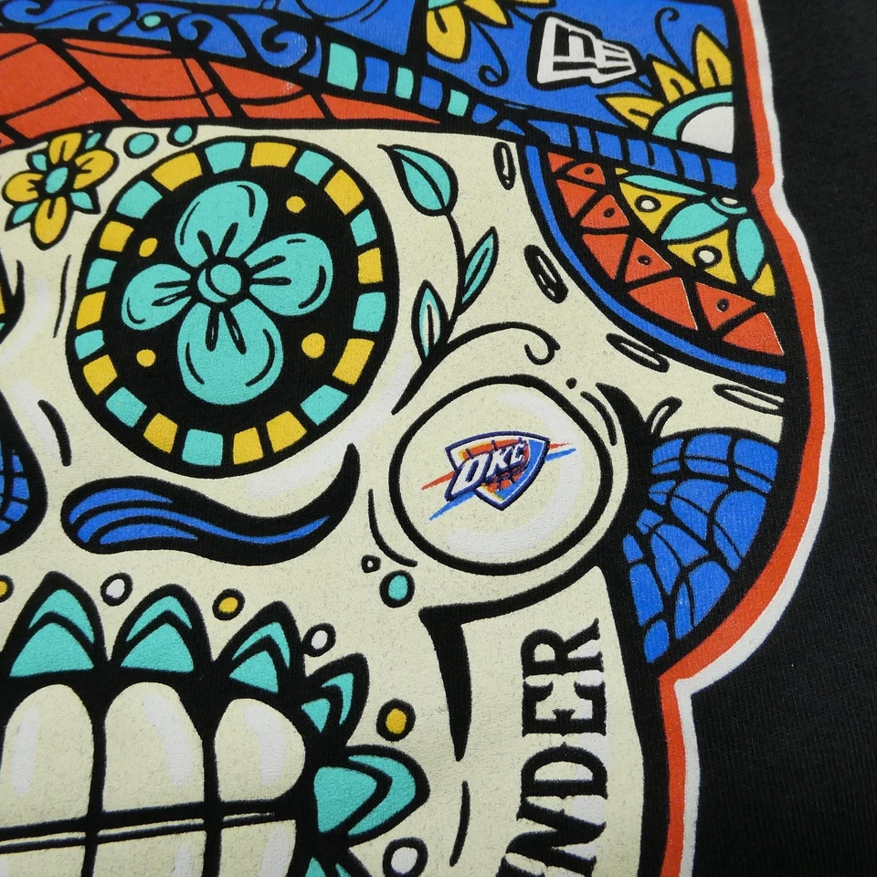 Oklahoma City Thunder Shirt Womens S Black NBA Basketball New Era Graphic Tee - Image 3 of 4