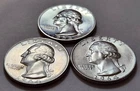 1964 Silver Quarters •90% SILVER 1 Cameo Proof • 2 '64 P & D Uncirculated • X83