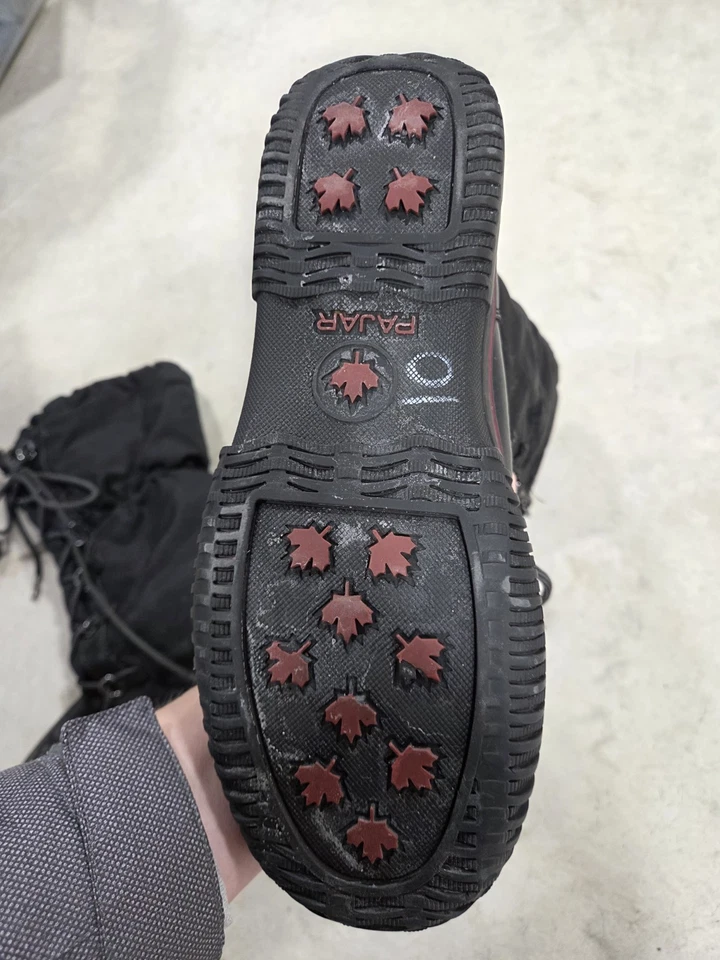 Pajar Canada Grip Women’s Winter Tall Boots Black Lace Lined Waterproof Sz 9-9.5 - Image 4 of 4