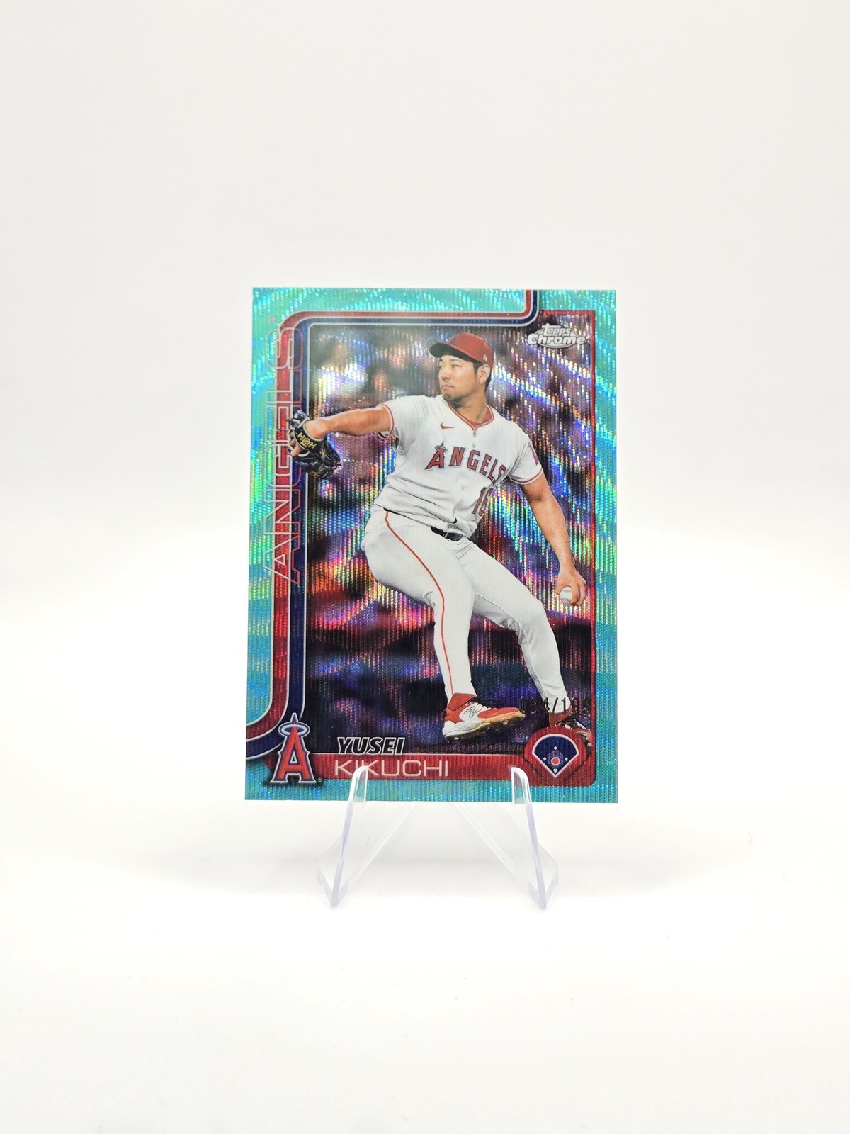 Yusei Kikuchi 2025 Topps Chrome Update Aqua Wave Refractors SP #/199 #USC59