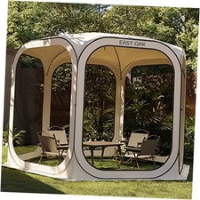  Screen House Tent Pop-Up, Portable Screen Room Canopy Instant 10×10 FT Beige