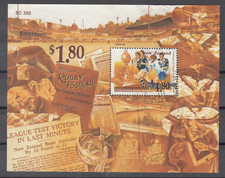 New Zealand Stamps.Decimal.Mini Sheet.1995.Modern Rugby Football.Used