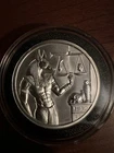 Elemetal Mint Egyptian Gods Series Anubis 2 oz .999 Fine Silver UHR Art Round