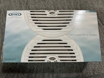 Jensen 6.5  Coaxial Marine Speakers MS6007WR White RV