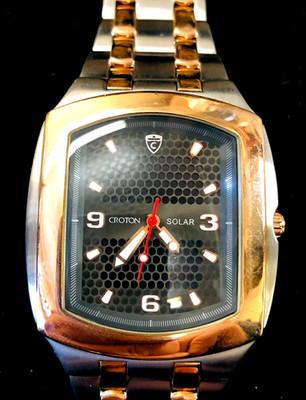 Vintage Men's Croton Solar Watch RARE! Looks New! / 285