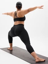 Athleta 1X Transcend High Rise Capri 1X Black #798635