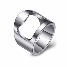 Bottle Opener Ring Band-Beer Bar Tool Creative Versatile Stainless Steel Fing...