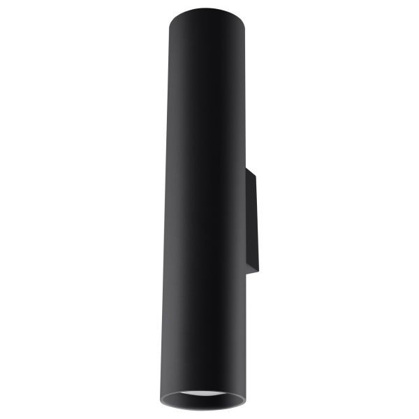 Applique acier noir GU10 double dans une entrée ou un couloir design