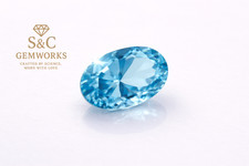 LIGHT AQUAMARINE OVAL CUBIC ZIRCONIA LOOSE GEMS 10MM X 14MM - VARIOUS PACKS