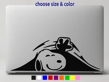 SNOOPY PEEKING Peanuts Vinyl Decal Wall Car Truck Sticker CHOOSE SIZE COLOR
