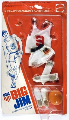 Mattel Big Jim Suit' EM UP for Action & Adventure USA Olympic Basketball 7343