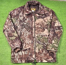 Vintage Cabelas Jacket Mens L Whitetail Clothing Realtree Camo Full Zip Hunting