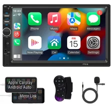 Double 2 Din 7” Car Stereo Touch Screen Car Radio Apple CarPlay Android Auto BT