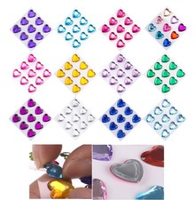 18mm Heart Rhinestone Stickers 3D Shiny Crystal LOVE Self Adhesive Craft DIY