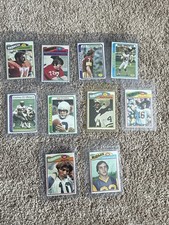 Vintage 1977 Topps Football Card Lot of 10 Tarkenton Theisman Plunkett Alzado