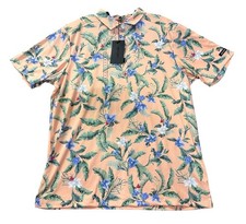 NEW Bad Birdie Mens Short Sleeve Golf Polo Flora Fiesta Size Large L NWT