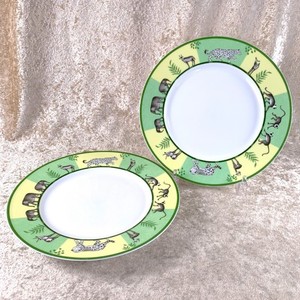 Assiette à Dessert Hermès – Modèle Africa – Porcelaine – XXème – Très Bon état