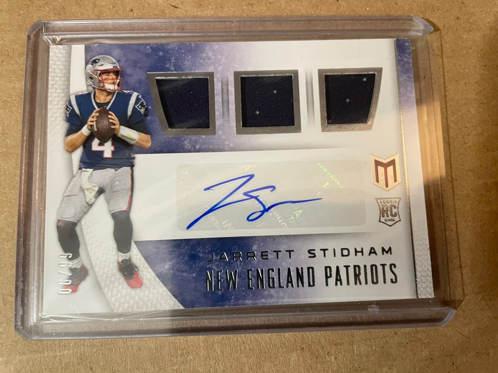 Jarrett Stidham Panini Chronicles Momentum Triple Jersey Autographs #MTJ7 Patch
