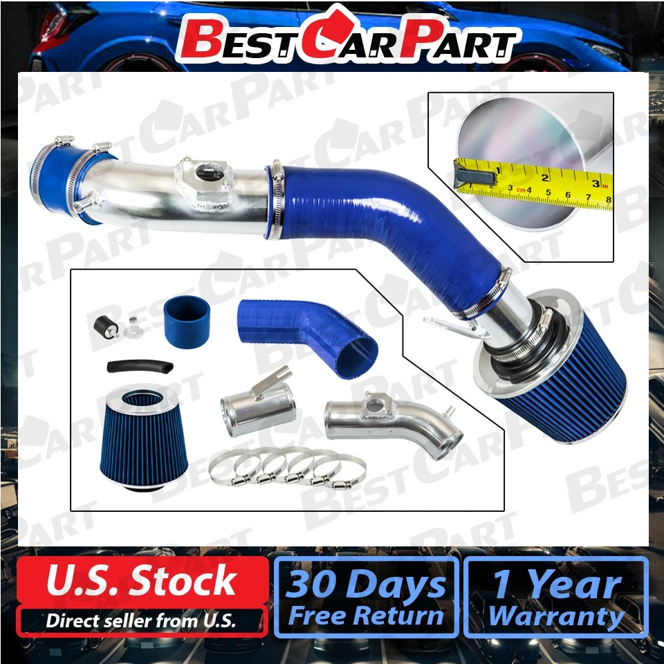 BCP BLUE 2010-2012 Mazda 3 Mazda3 2.5L L4 Cold Air Intake Racing System +Filter - Image 2 of 4