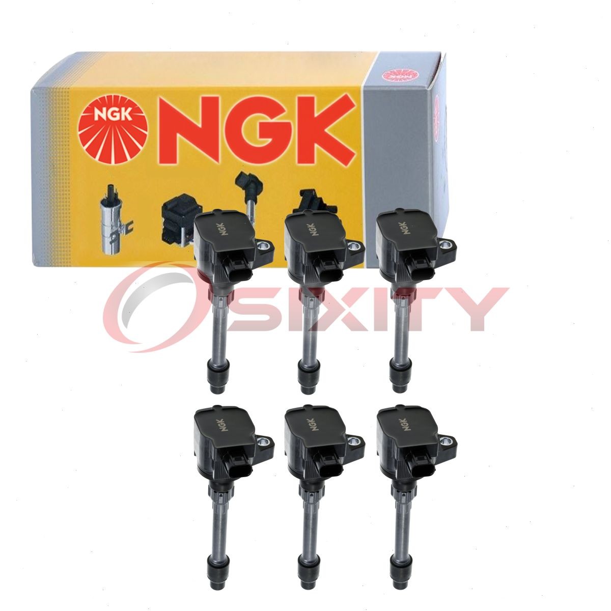 6 pc NGK 49183 U5400 Ignition Coils for UF781 E1281 30520-59B-013 Spark Plug fl