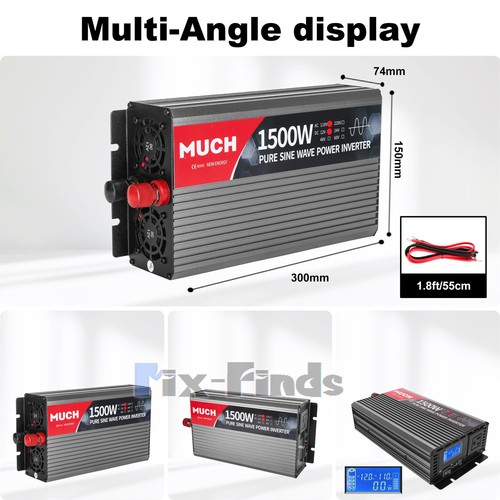 Casa rodante fuera de la red inversor de onda sinusoidal pura 3000 W/6000 W 12 V/24 V DC a CA 110 V 120 V - Imagen 32 de 90