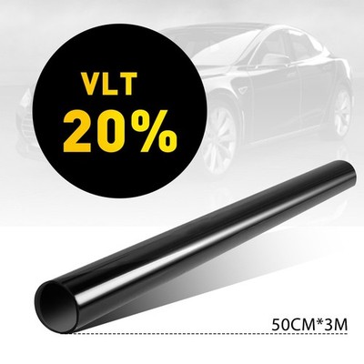 Uncut 20''x10FT  Car Window Glass Tint Film Roll with Shades  20% VLT black