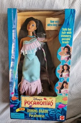 1995 Disney Pocahontas Braided Beauty Puppe NRFB