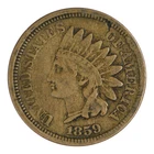 1859 Indian Head Cent Fine Condition