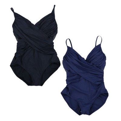 Coco Contours Womens One Piece Swimsuit Sterling V-Neck Underwire Bathing Suit