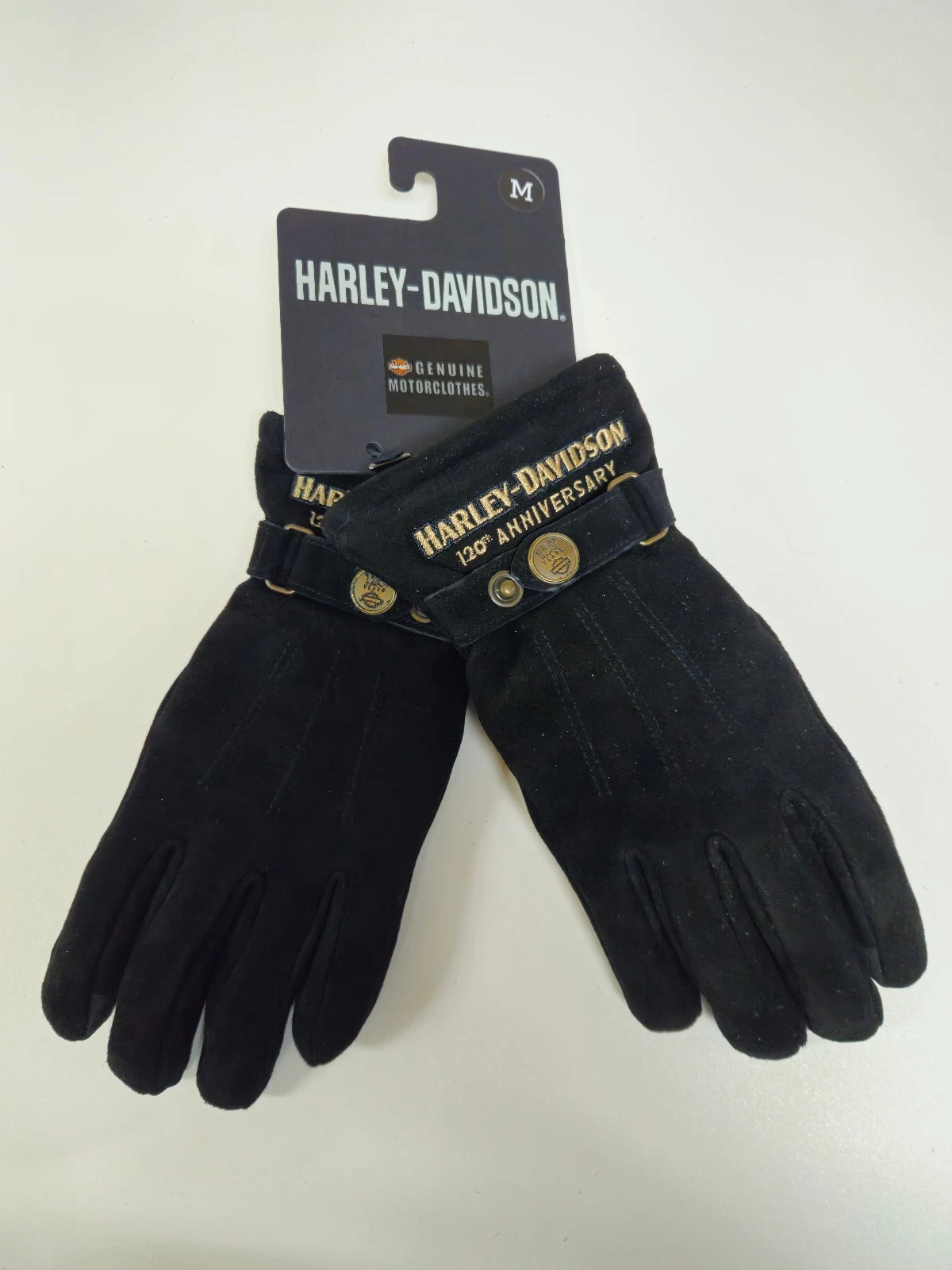Harley-Davidson® Leather Gloves 120th Anniversary Touch Tech Women's Thinsulate
