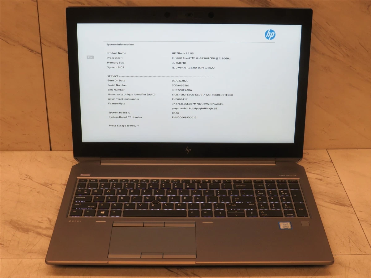 HP Intel Core i7 8th Gen. PC Laptops & Netbooks 15-15.9 in Screen