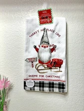Gnome For Christmas Terry Kitchen Towel by Kay Dee Designs