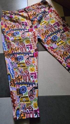 Pantalones de mezclilla LUCY & YAK X MELISSA FOSTER "Dana" algodón orgánico multicolor talla W40R - Imagen 5 de 20