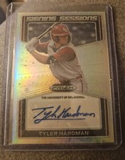 2022Prizm Draft Picks Signing Sessions Tyler Hardman Rookie Auto - Oklahoma 