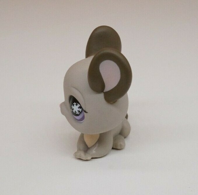 Littlest Pet Shop #687 Grey Chinchilla with Purple Snowflake