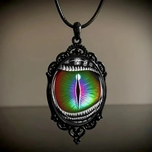 NICE Witchy CAT'S or DRAGON's Eye Punk Gothic Pendant Necklace Jewelry Brand New